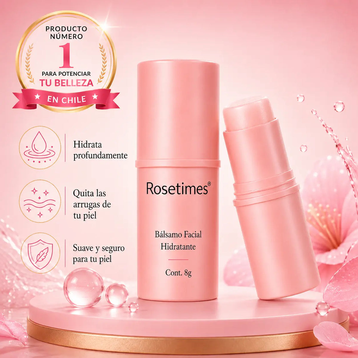 RoséSkin Balm® | Bálsamo Facial Hidratante Antiarrugas & Antiedad🌸