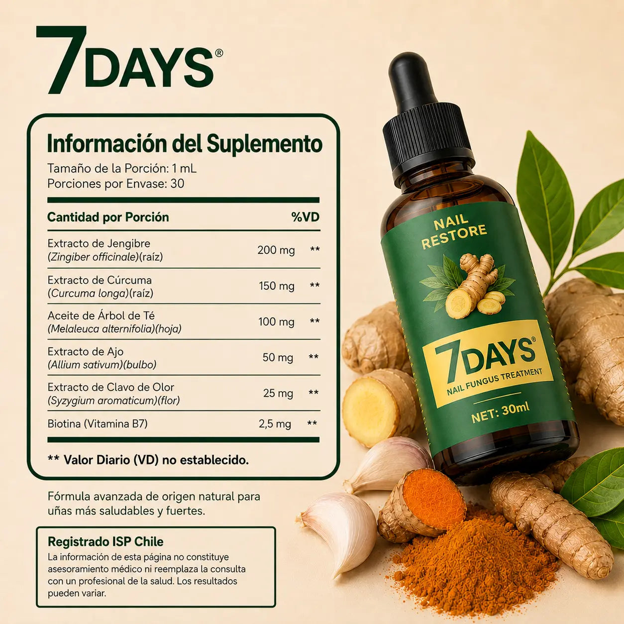 7Days® | Uñas Libres de Hongos en 7 Días - Tratamiento Natural y Efectivo🌿