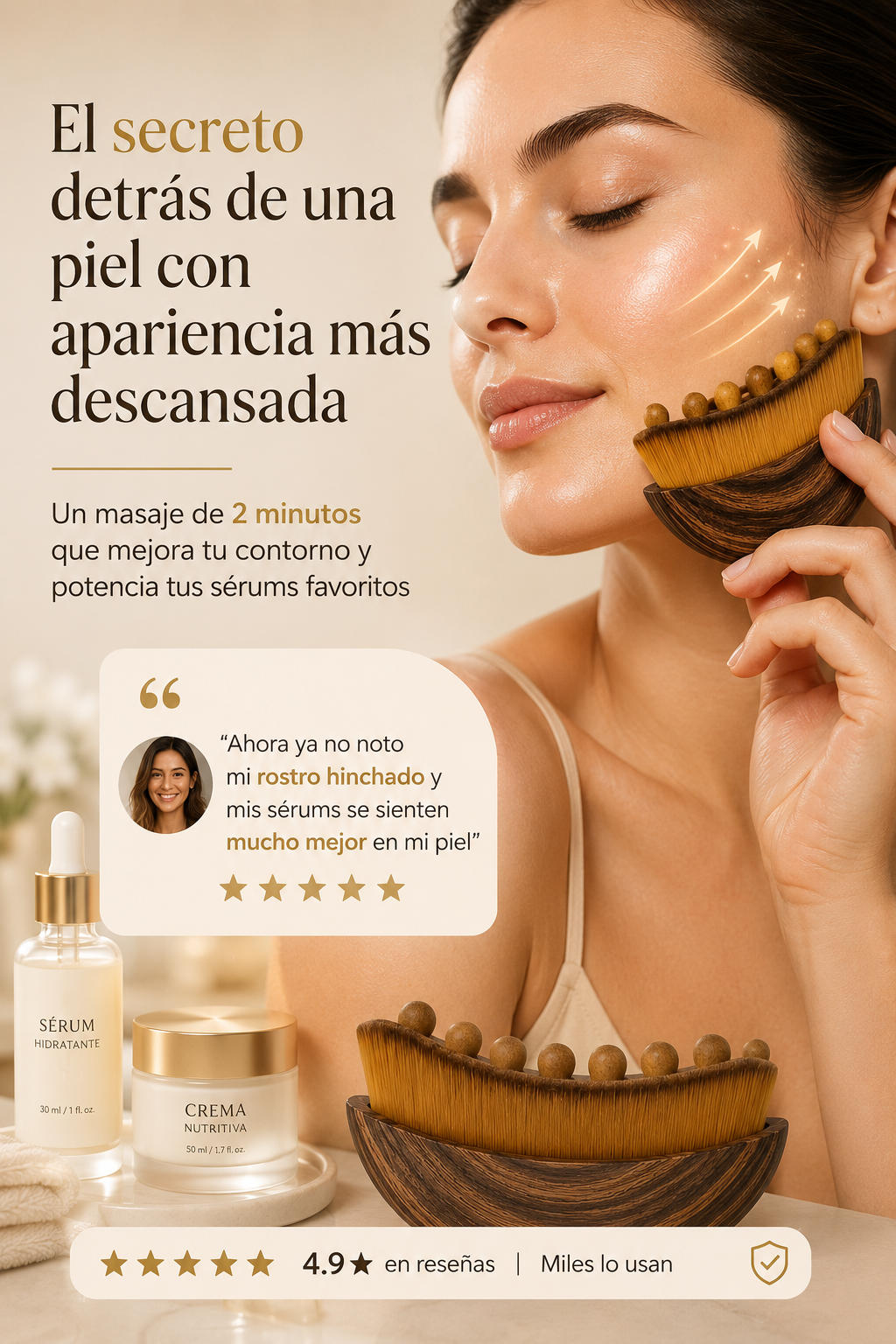 GlowBrush™ | Tu rostro sin hinchazón. Tu contorno definido. Tú misma.