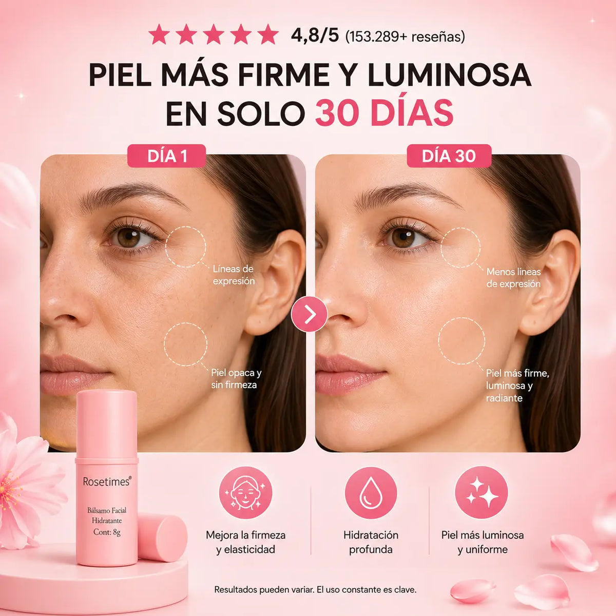 RoséSkin Balm® | Bálsamo Facial Hidratante Antiarrugas & Antiedad🌸